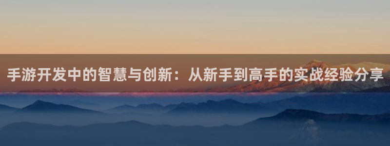大神28手机版下载：手游开发中的智慧与创新：从新手到高手的实